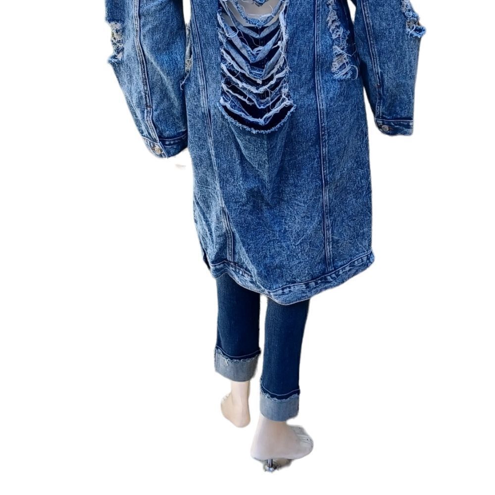 5695...Thrill Denim Collection-Long Jacket - Picture 4 of 9